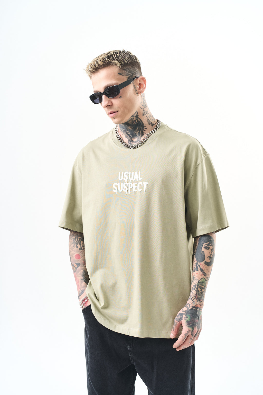 T-SHIRT NOIR OVERSIZE IMPRIMÉ MICKEY DESSIN