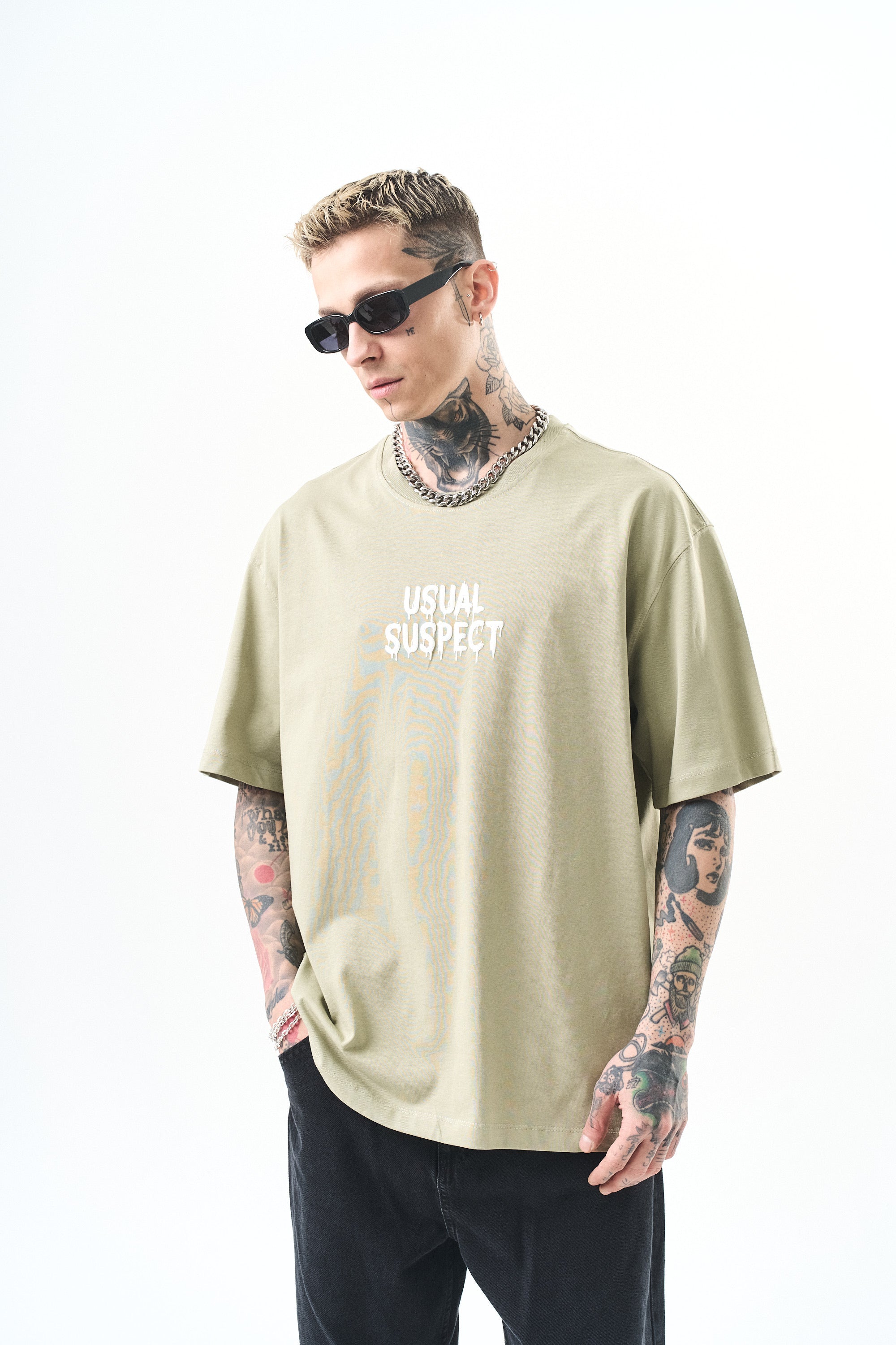 T-SHIRT NOIR OVERSIZE IMPRIMÉ MICKEY DESSIN